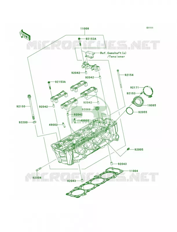 Cylinder Head Kawasaki MOTOS 1000 2013 Z1000   ZR1000DDFA