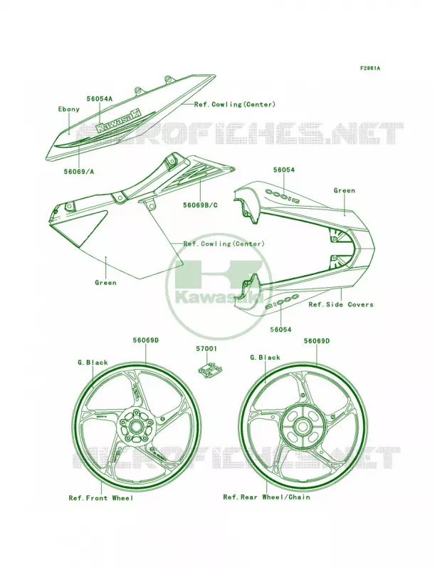 DecalsGreenDBF Kawasaki MOTOS 1000 2013 Z1000   ZR1000DDFA
