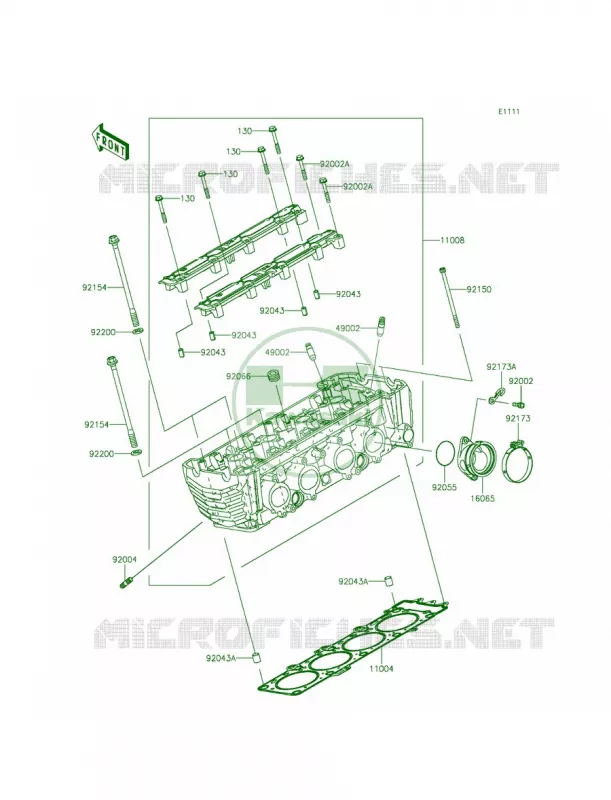 Cylinder Head Kawasaki MOTOS 800 2013 ZR800   ZR800ADS