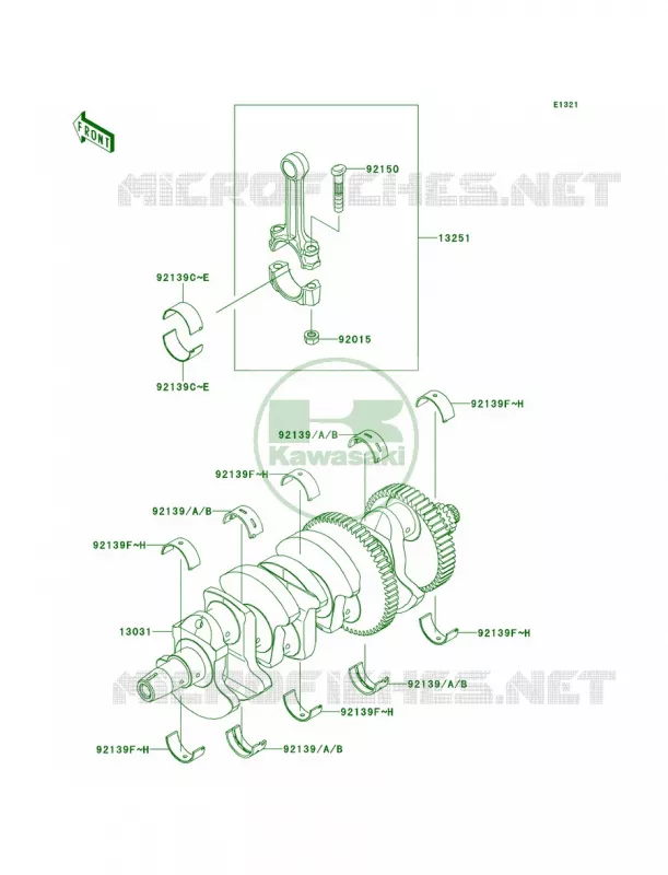 Crankshaft Kawasaki MOTOS 1000 2012 Ninja 1000 ABS  ZX1000HCF