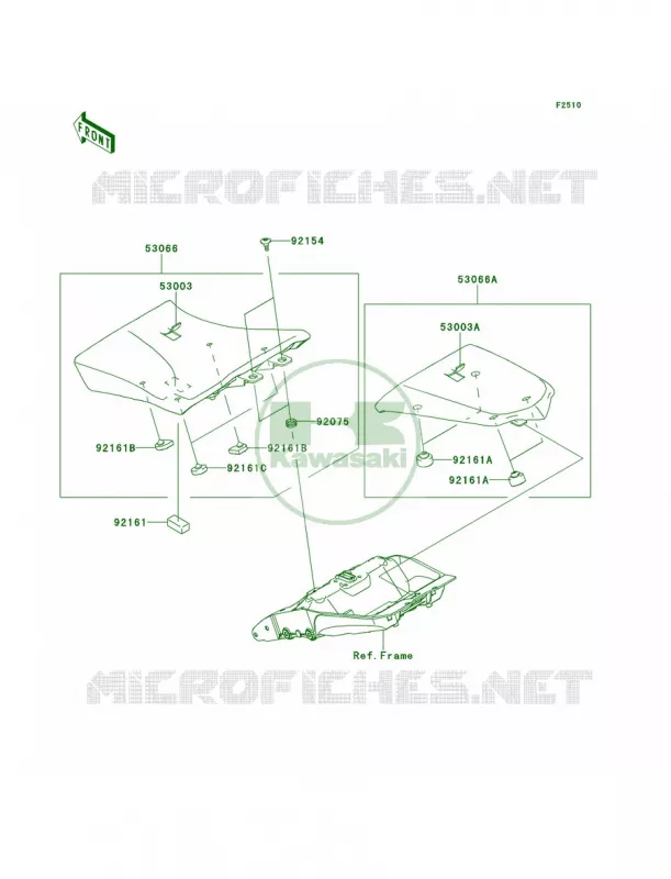 Seat Kawasaki MOTOS 1000 2012 Ninja 1000 ABS  ZX1000HCF