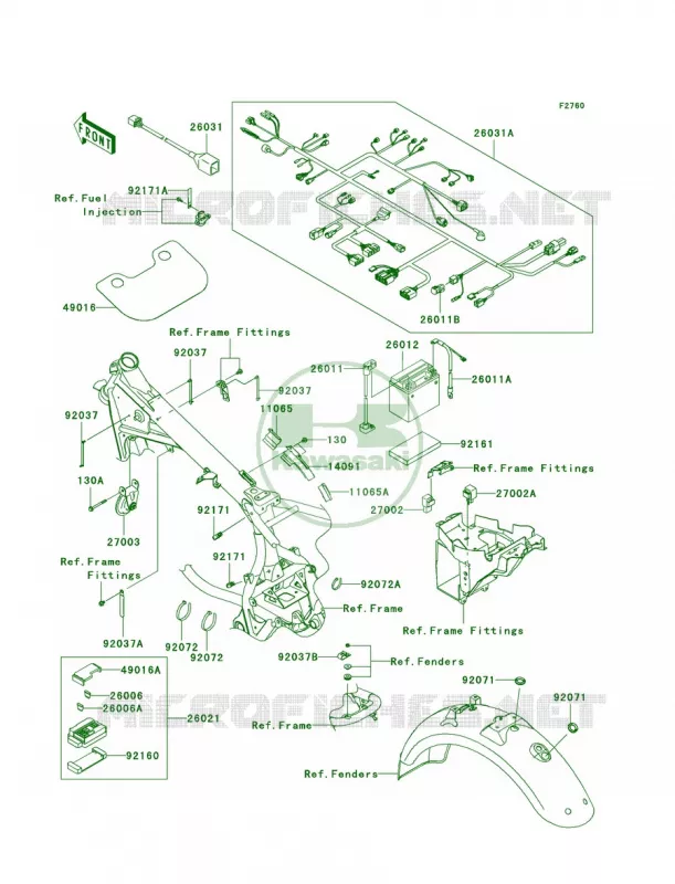 Chassis Electrical Equipment Kawasaki MOTOS 800 2012 W800   EJ800ACF