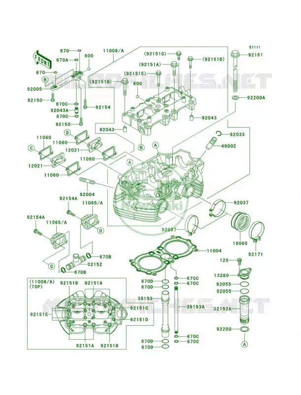 Cylinder Head Kawasaki MOTOS 800 2012 W800   EJ800ACF