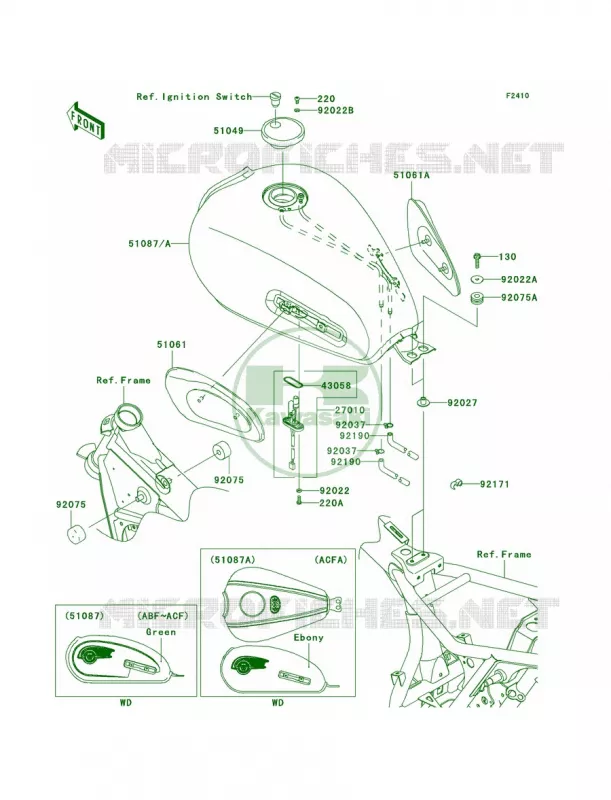 Fuel Tank Kawasaki MOTOS 800 2012 W800   EJ800ACF