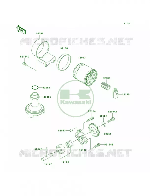 Oil Pump Kawasaki MOTOS 800 2012 W800   EJ800ACF