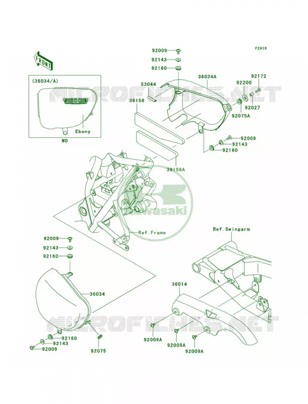Side CoversChain CoverACFA Kawasaki MOTOS 800 2012 W800   EJ800ACF