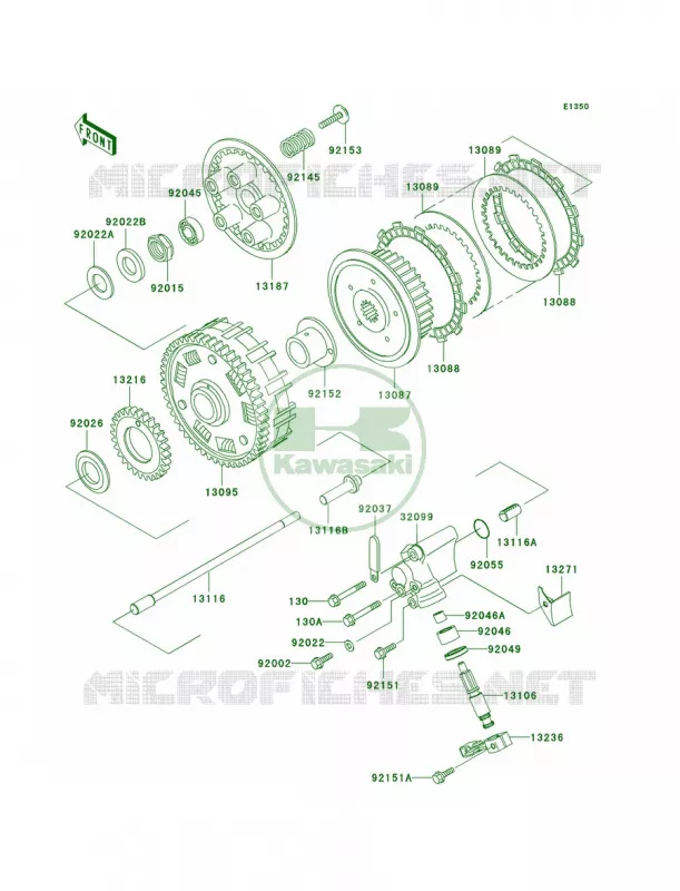 Clutch Kawasaki MOTOS 800 2012 W800   EJ800ACFA