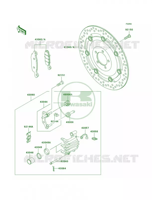 Front Brake Kawasaki MOTOS 800 2012 W800   EJ800ACFA