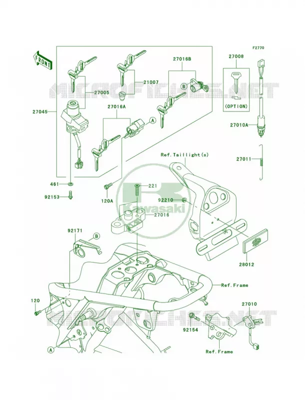 Ignition Switch Kawasaki MOTOS 800 2012 W800   EJ800ACFA