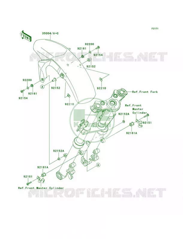 Front Fenders Kawasaki MOTOS 650 2012 ER-6n   ER650ECF