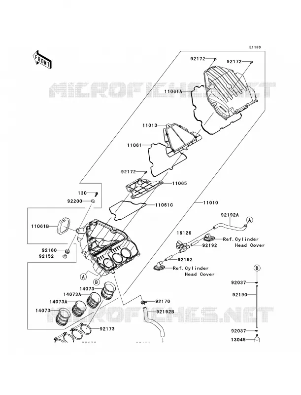 Air Cleaner Kawasaki MOTOS 100 2012 Versys 1000   KLZ1000ACF