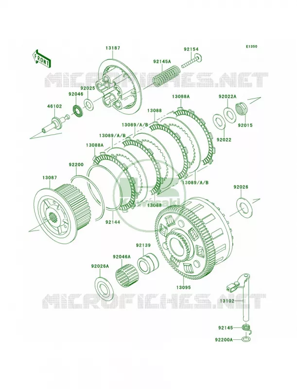 Clutch Kawasaki MOTOS 100 2012 Versys 1000   KLZ1000ACF