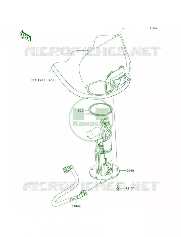 Fuel Pump Kawasaki MOTOS 100 2012 Versys 1000   KLZ1000ACF