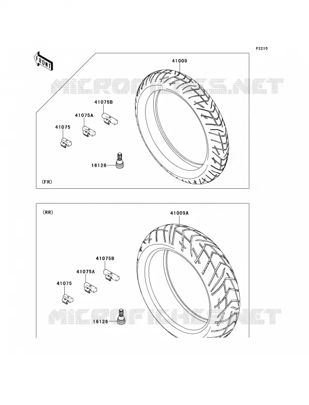 Tires Kawasaki MOTOS 100 2012 Versys 1000   KLZ1000ACF