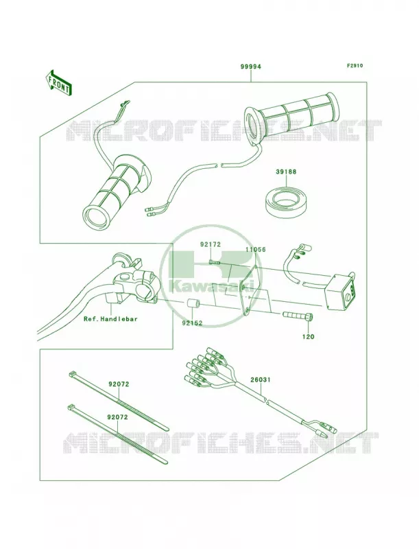 AccessoryGrip Heater Kawasaki MOTOS 1000 2011 Ninja 1000  ZX1000GBF