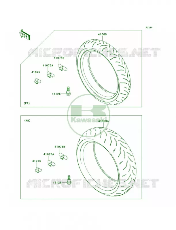 Tires Kawasaki MOTOS 1000 2011 Ninja 1000  ZX1000GBF