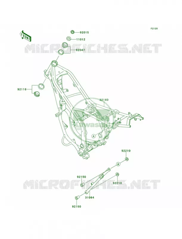 Frame Kawasaki MOTOS 220 1999 KDX220R  KDX220-A6