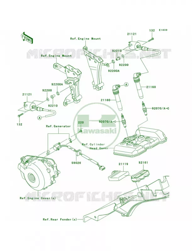 Ignition System Kawasaki MOTOS 250 2011 Ninja 250R  EX250JBF