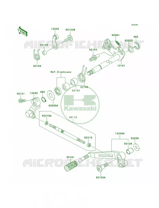 Gear Change Mechanism Kawasaki MOTOS 1000 2011 Z1000  ZR1000DBF