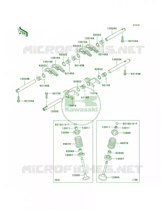 Valves Kawasaki MOTOS 800 2011 W800  EJ800ABF