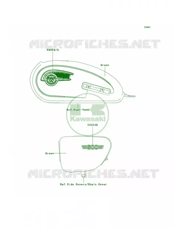 DecalsGreenABF-ACF Kawasaki MOTOS 800 2011 W800   EJ800ABS