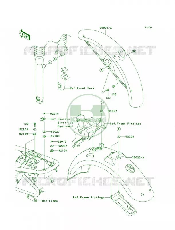Fenders Kawasaki MOTOS 800 2011 W800   EJ800ABS