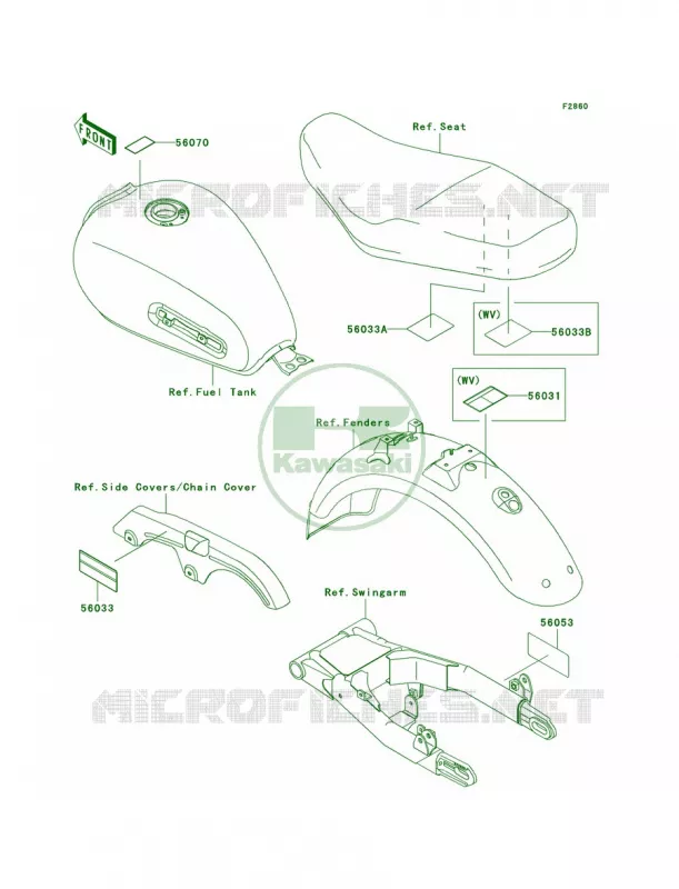Labels Kawasaki MOTOS 800 2011 W800   EJ800ABS