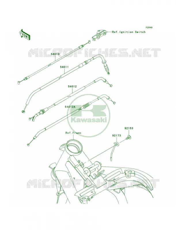 Cables Kawasaki MOTOS 650 2011 ER-6n   ER650CBF