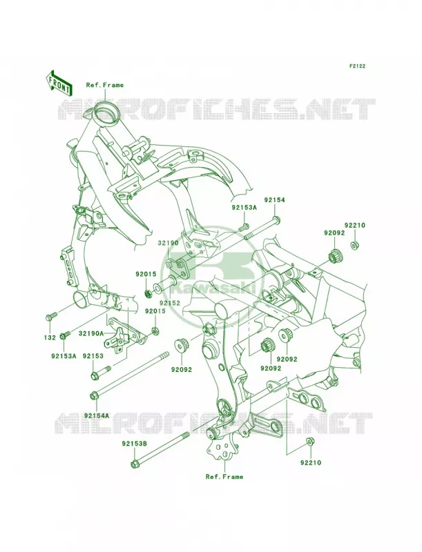 Engine Mount Kawasaki MOTOS 650 2011 ER-6n   ER650CBF
