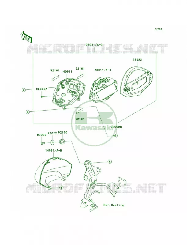 Meters Kawasaki MOTOS 650 2011 ER-6n   ER650CBF
