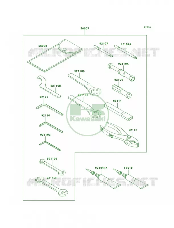 Owner's Tools Kawasaki MOTOS 650 2011 ER-6n   ER650CBF