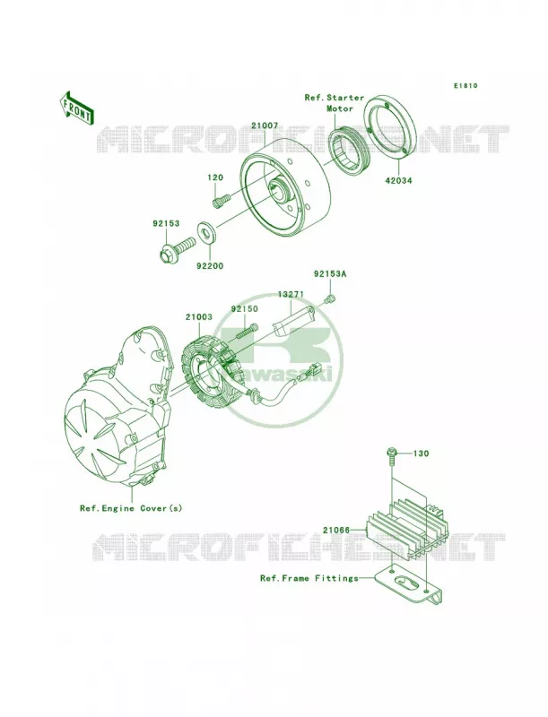 Generator Kawasaki MOTOS 650 2010 ER-6n   ER650CAF
