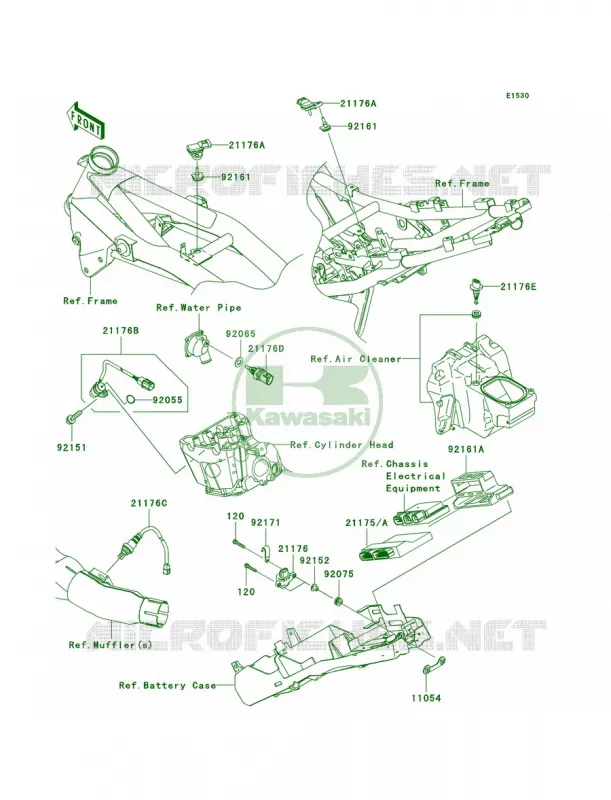 Fuel Injection Kawasaki MOTOS 750 2010 Z750   ZR750LAS
