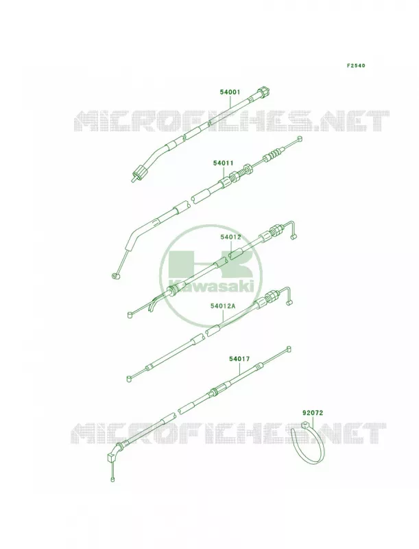 Cables Kawasaki MOTOS 500 2009 Ninja 500R  EX500D9F
