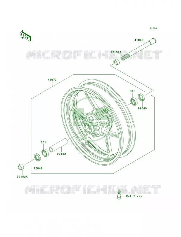 Front Wheel Kawasaki MOTOS 650 2009 ER-6n   ER650C9F