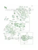 Crankcase pour Kawasaki KLX300R 1999