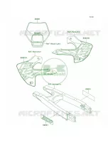 DecalsKLX300 A2 pour Kawasaki KLX300R 1999