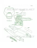 DecalsKLX300 A6 pour Kawasaki KLX300R 1999
