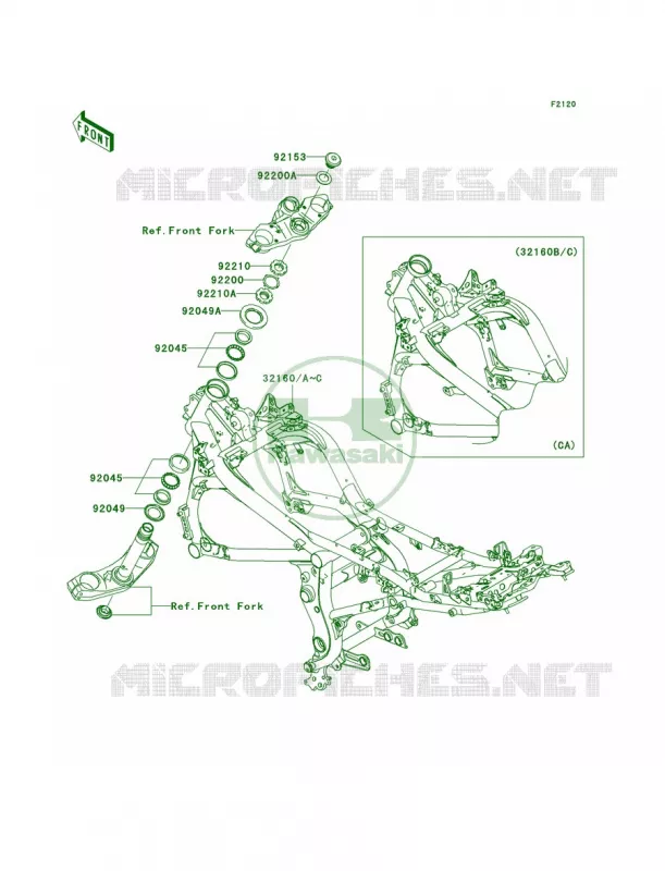 FrameA9F Kawasaki MOTOS 650 2009 Versys   KLE650A9F