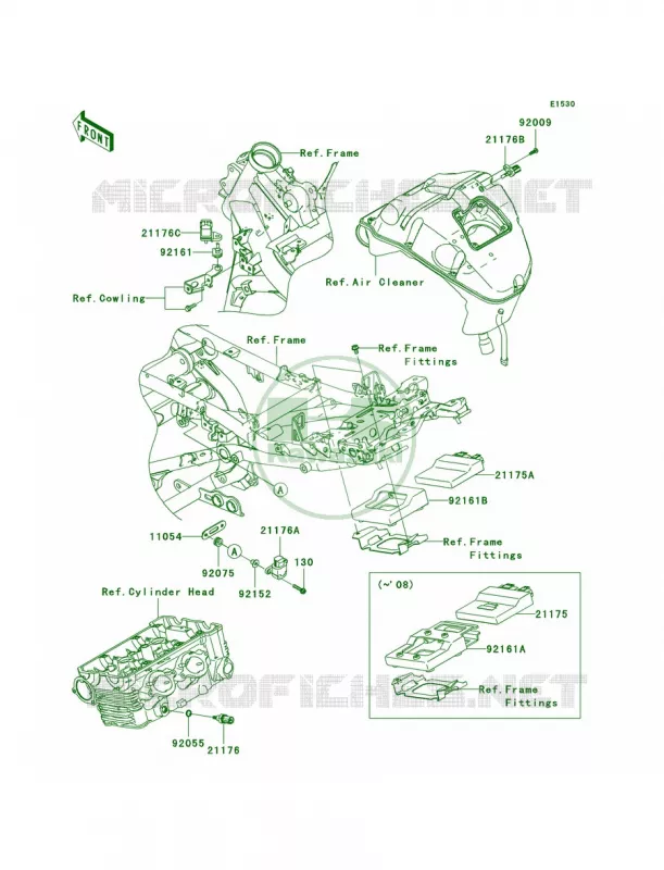 Fuel Injection Kawasaki MOTOS 650 2009 Versys   KLE650A9F
