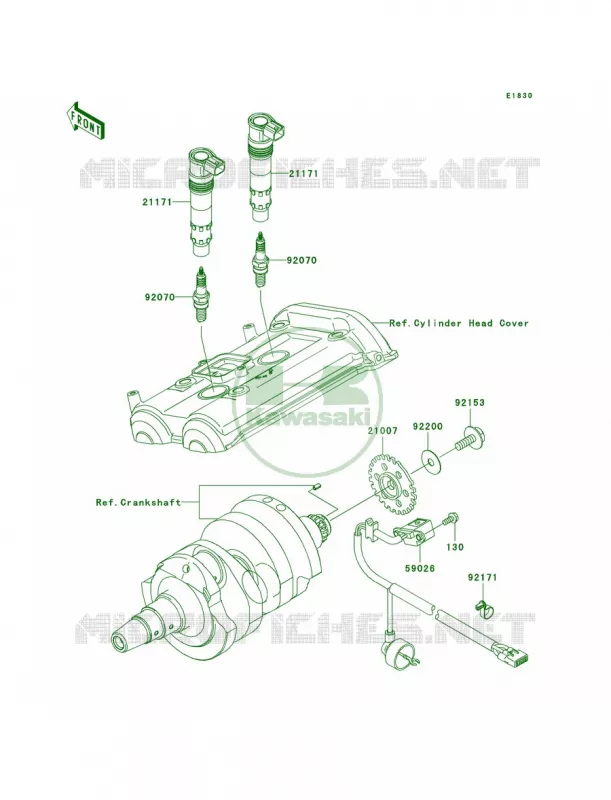 Ignition System Kawasaki MOTOS 650 2009 Versys   KLE650A9F