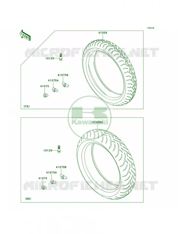 Tires Kawasaki MOTOS 650 2009 Versys   KLE650A9F