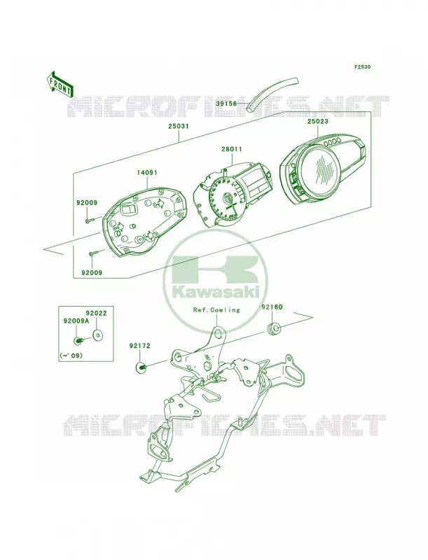Meters Kawasaki MOTOS 750 2009 Z750   ZR750L9F