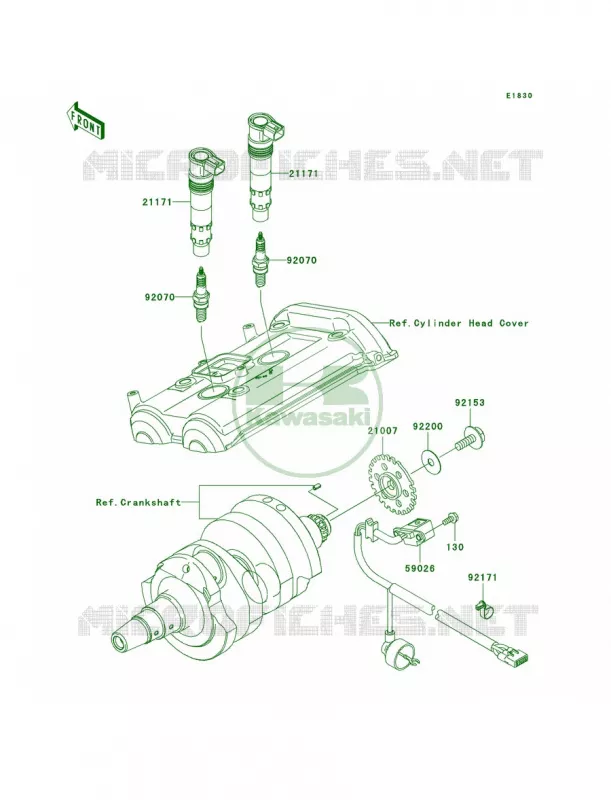 Ignition System Kawasaki MOTOS 650 2008 ER-6n   ER650A8F