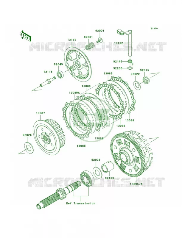 Clutch Kawasaki MOTOS 650 2008 Versys   KLE650A8F