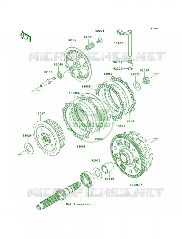 Clutch Kawasaki MOTOS 650 2008 Versys   KLE650A8F