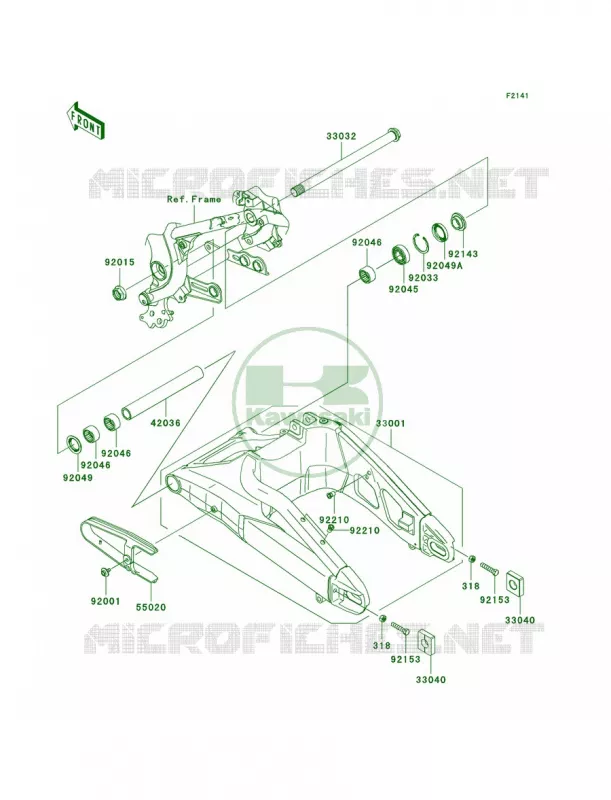 Swingarm Kawasaki MOTOS 650 2008 Versys   KLE650A8F