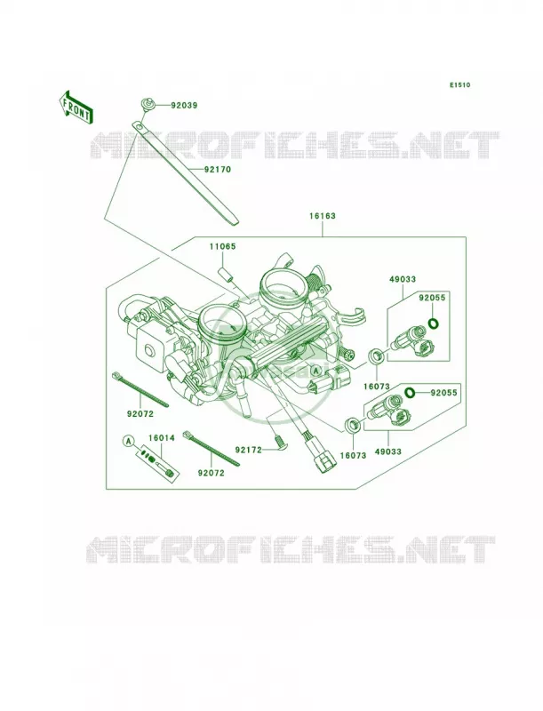 Throttle Kawasaki MOTOS 650 2008 Versys   KLE650A8F