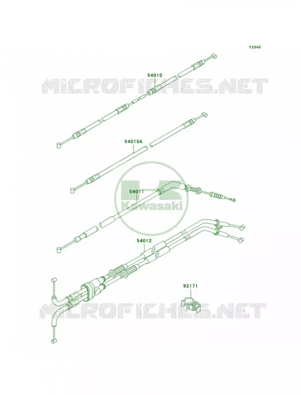 Cables Kawasaki MOTOS 1000 2008 Z1000   ZR1000B8F