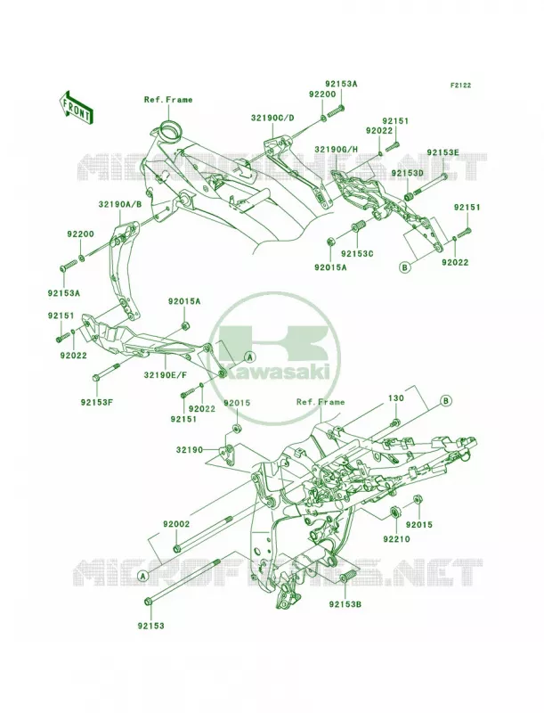 Engine Mount Kawasaki MOTOS 1000 2008 Z1000   ZR1000B8F